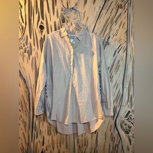Anthropologie Beige side button tunic top. Size: M